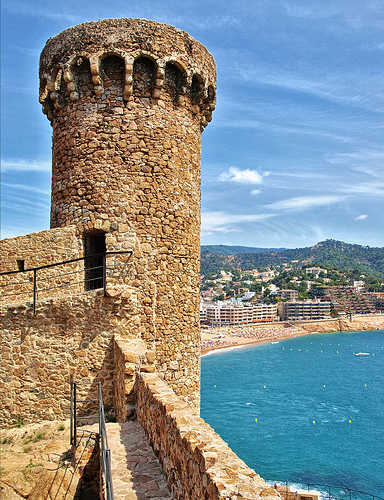 Top Ten Reasons to Study Abroad in Spain - A Seaside Tower on the Wall of Tossa de Mar